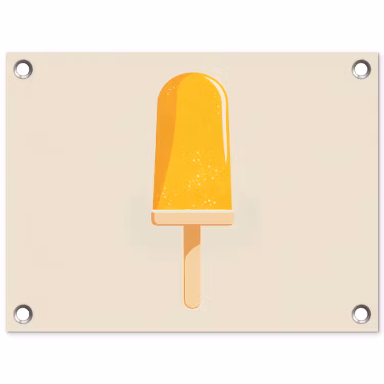 Tuinposter - Oranje - Stokje - Waterijsje — 1