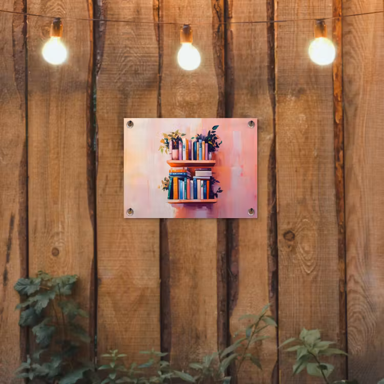 Tuinposter - Planken - Boeken - Bladeren — 2