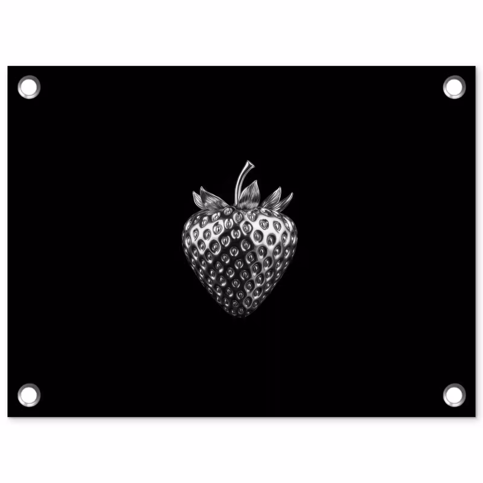 Tuinposter - Aardbei - Zaadstructuur - Realistisch — 1