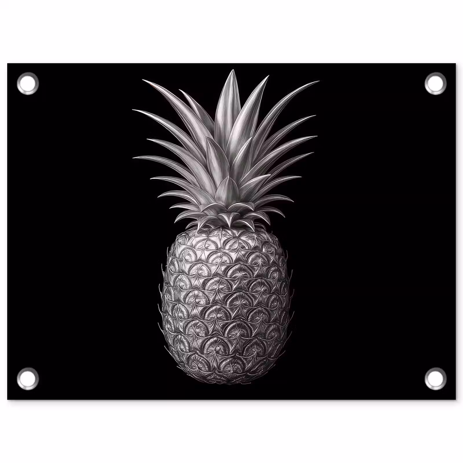 Tuinposter - Ananas - Gedetailleerd - Bladeren — 1