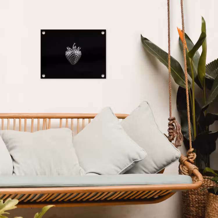 Tuinposter - Aardbei - Zaadstructuur - Realistisch — 5