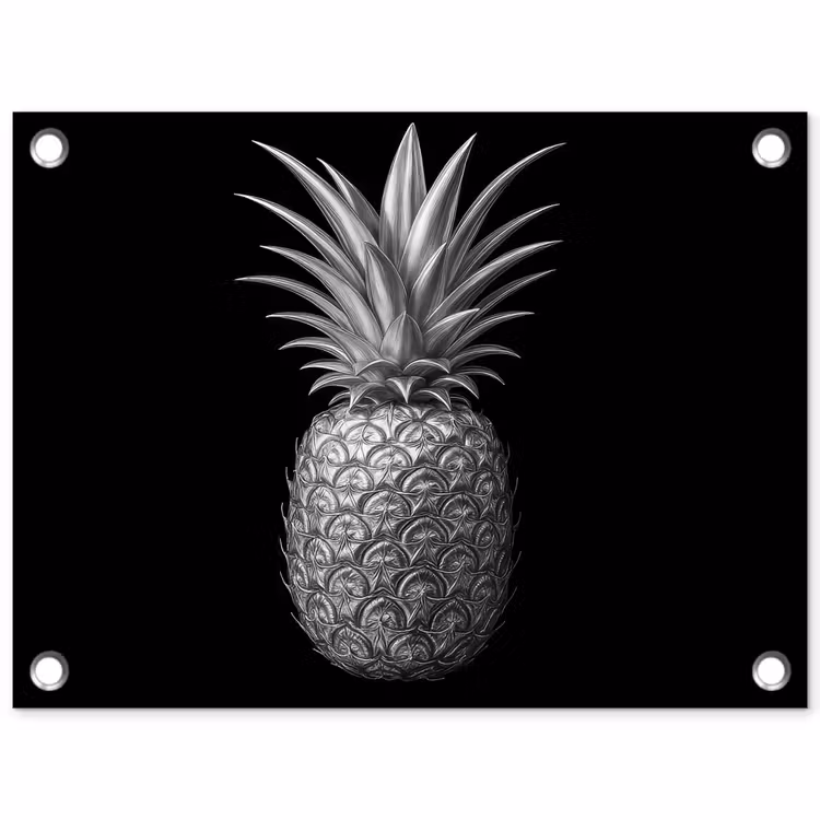Tuinposter - Ananas - Gedetailleerd - Bladeren — 1