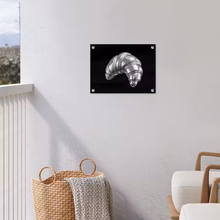 Tuinposter - Croissant - Metaal - Zilver — 3