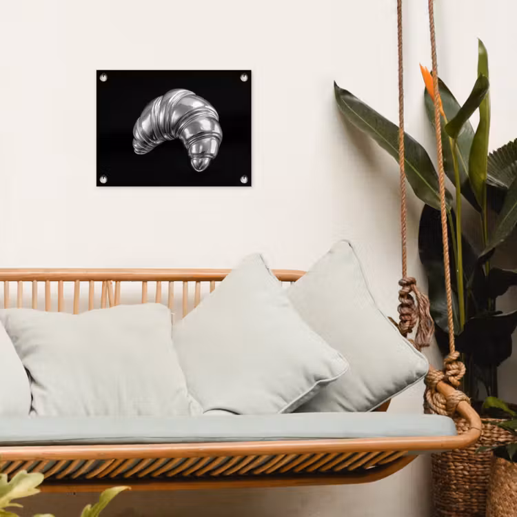 Tuinposter - Croissant - Metaal - Zilver — 5