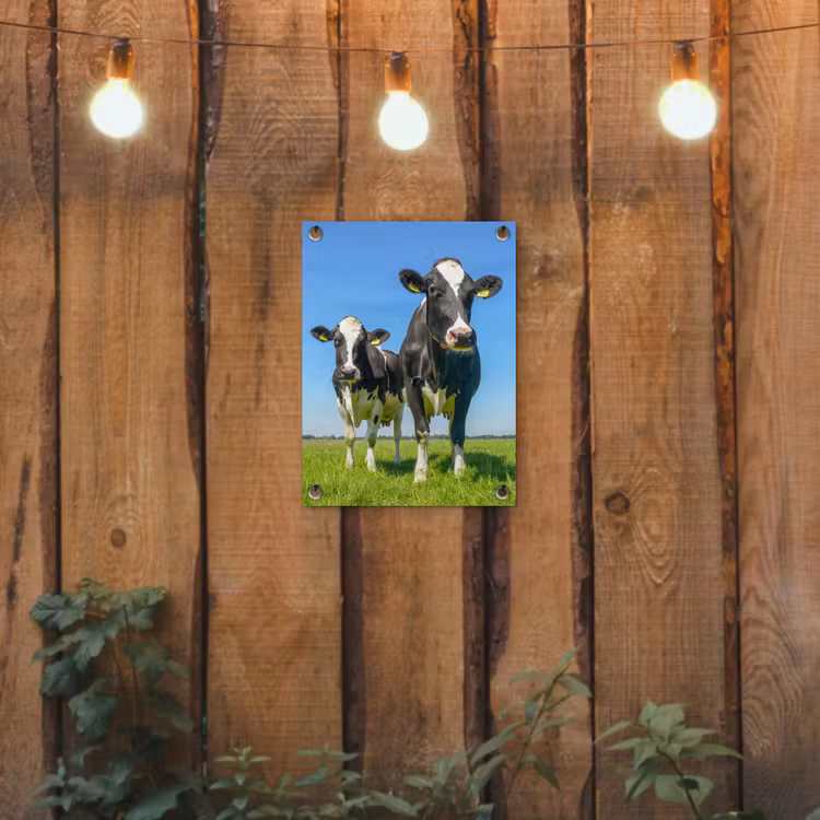 Tuinposter - Koeien op een zonnige dag in de wei — 2