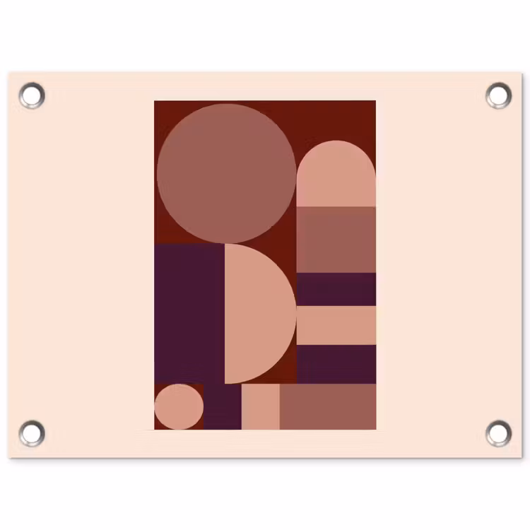 Tuinposter - Geometrisch - Cirkels - Rood — 1