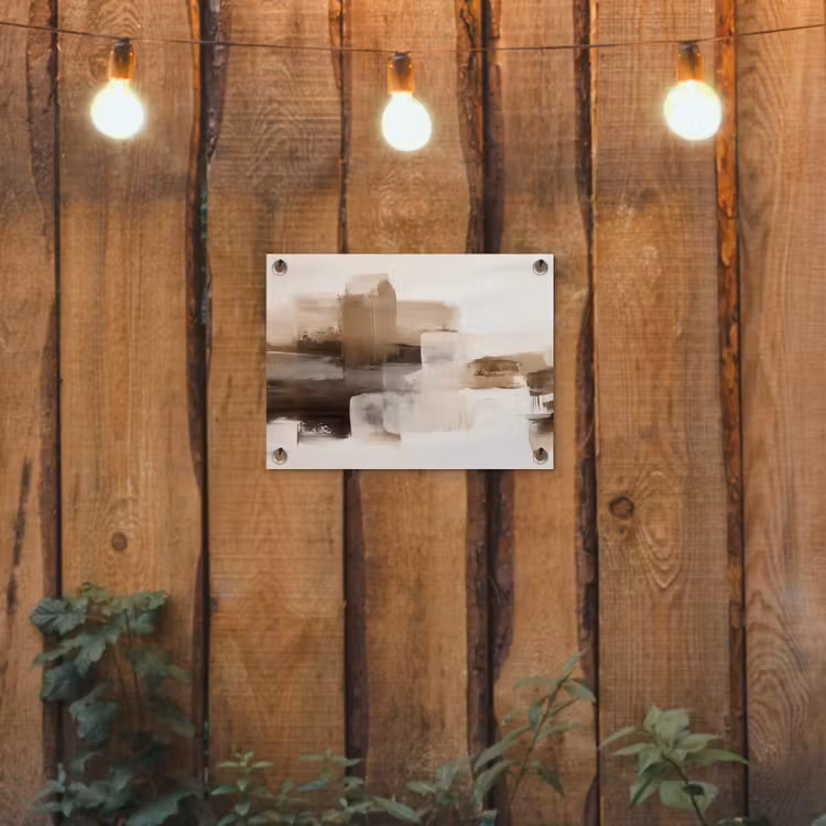 Tuinposter - Penseelstreken - Abstract landschap - Rust — 2