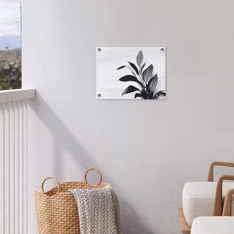Tuinposter - Plant - Bladeren - Minimalistisch - Zwart — 3