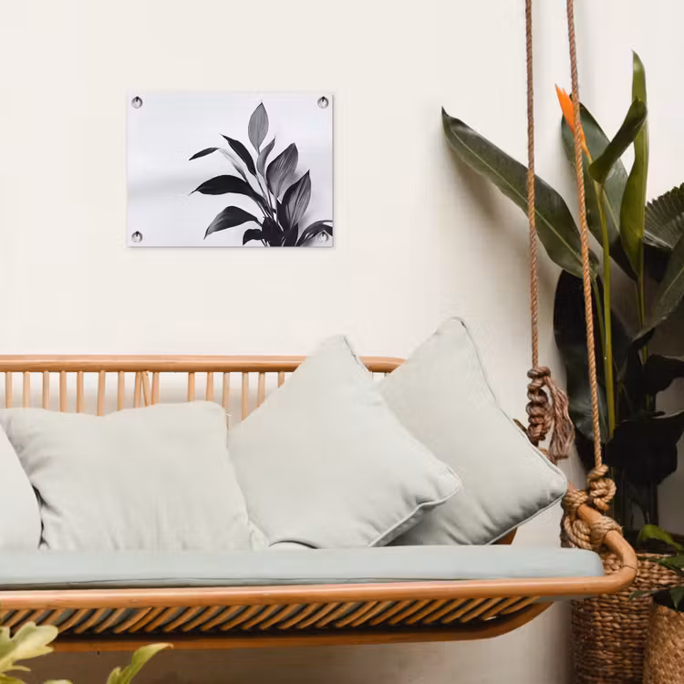 Tuinposter - Plant - Bladeren - Minimalistisch - Zwart — 5