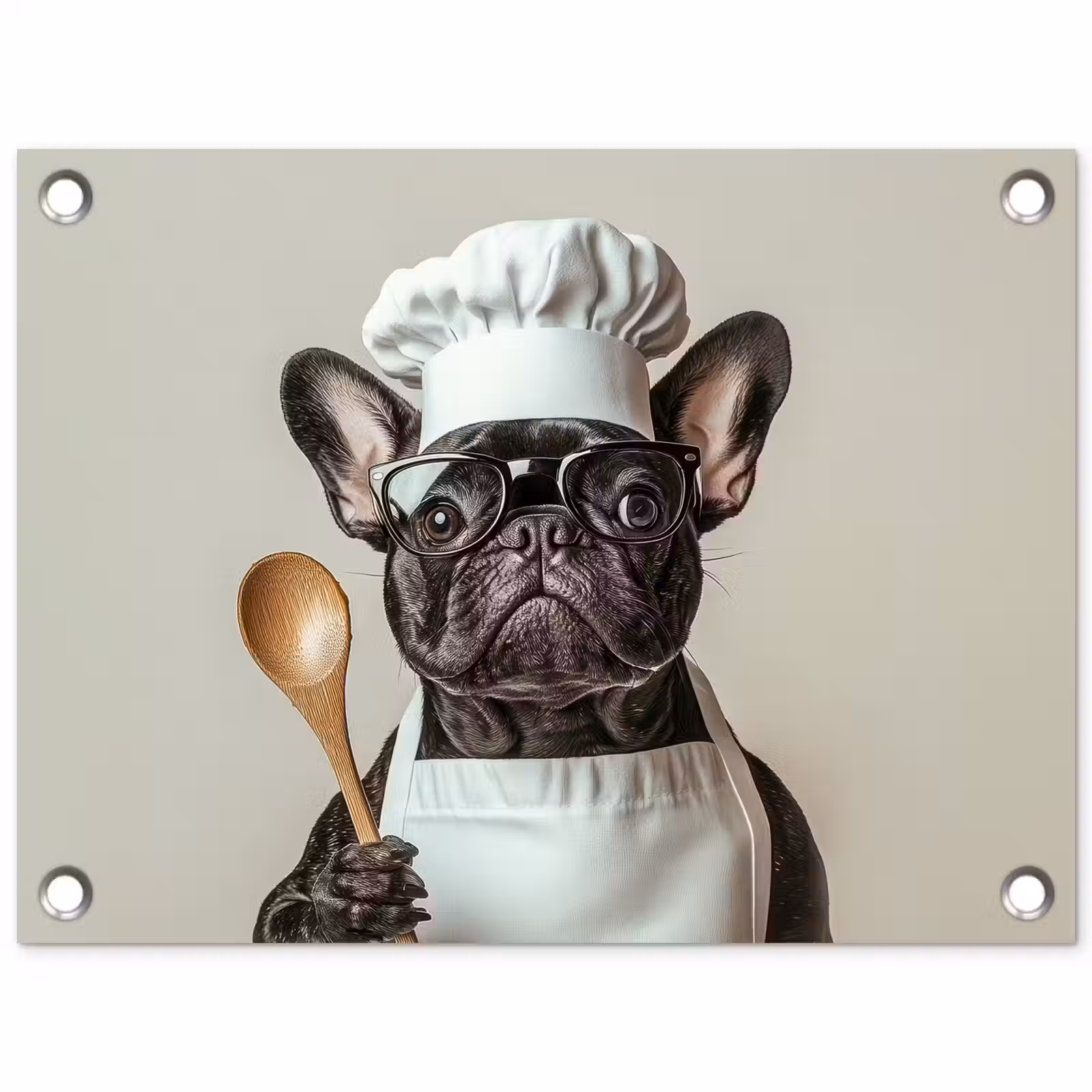Tuinposter - Bril - Hond - Kok — 1
