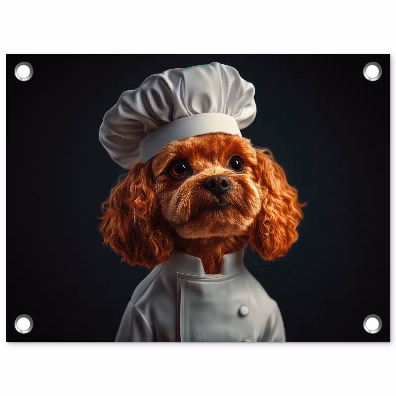 Tuinposter - Bruin - Kok - Hondje — 1