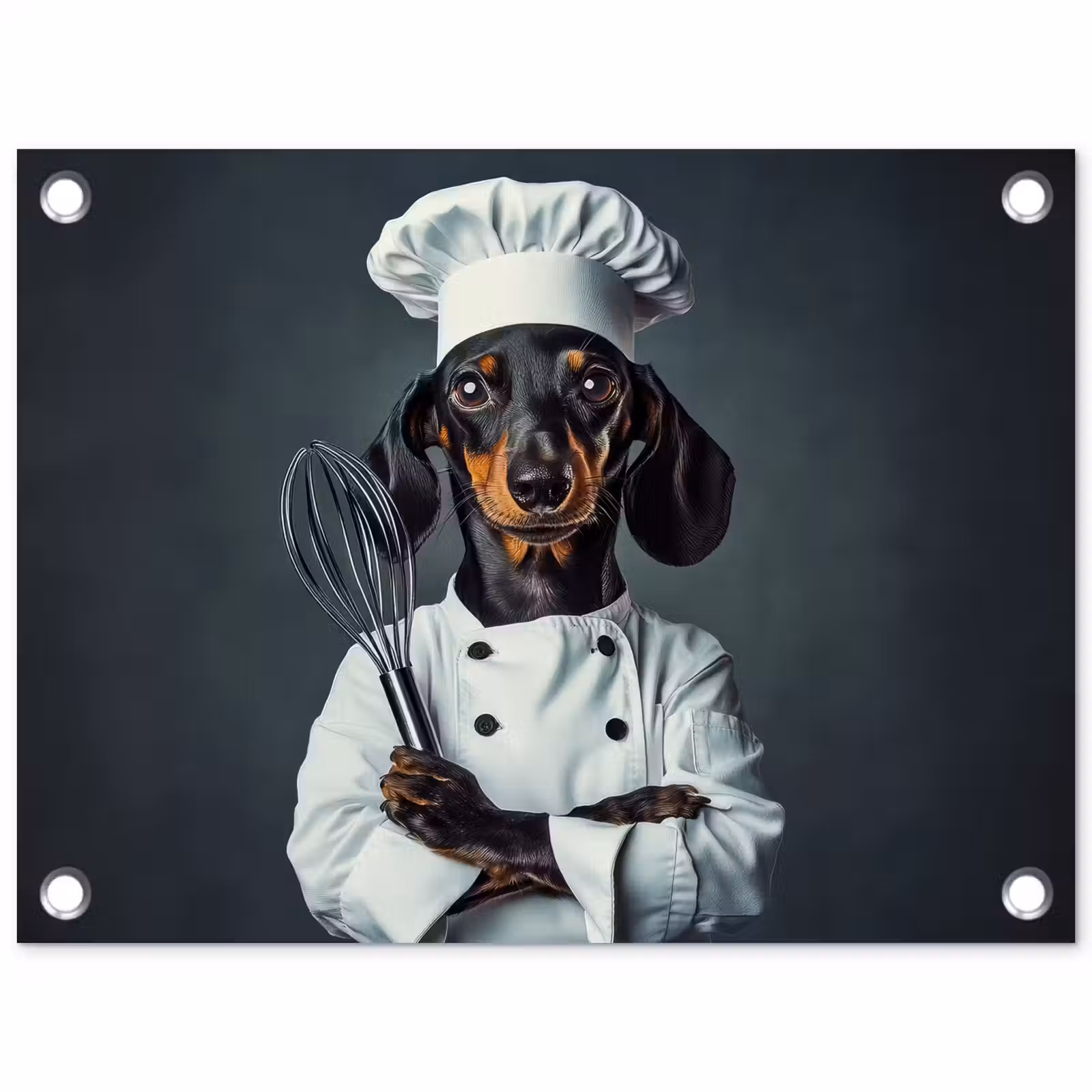 Tuinposter - Hond - Garde - Kok — 1
