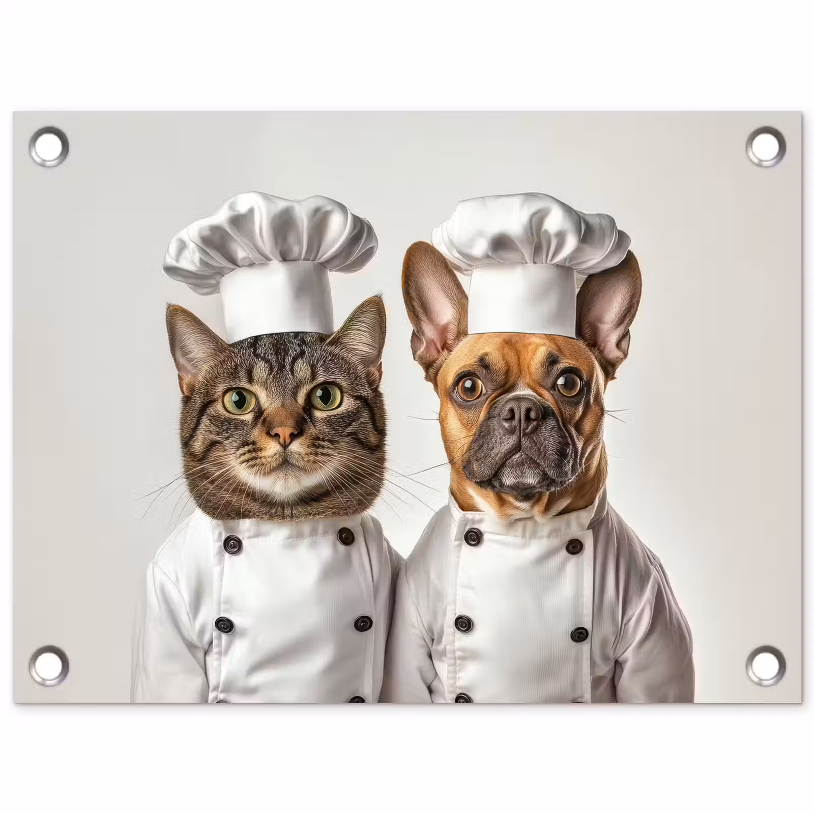 Tuinposter - Kat - Hond - Kokskleding — 1