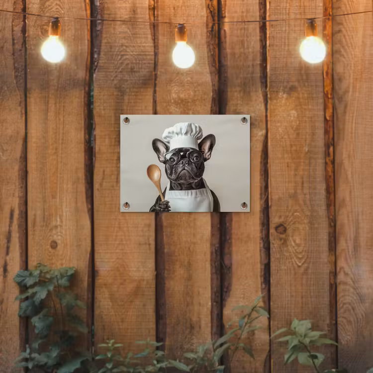 Tuinposter - Bril - Hond - Kok — 2