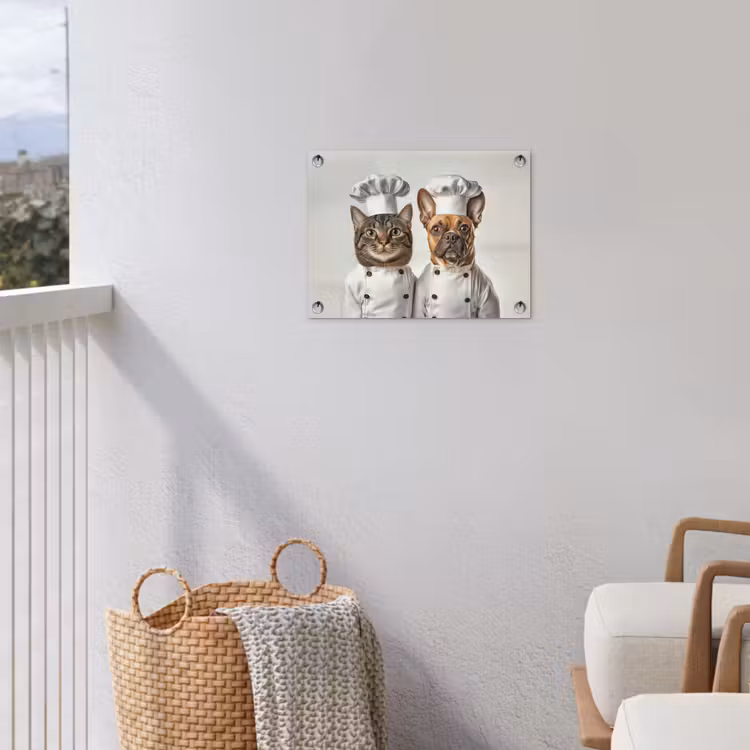 Tuinposter - Kat - Hond - Kokskleding — 3