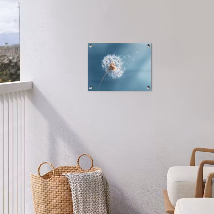 Tuinposter - Paardenbloem - Wind - Blauw — 3