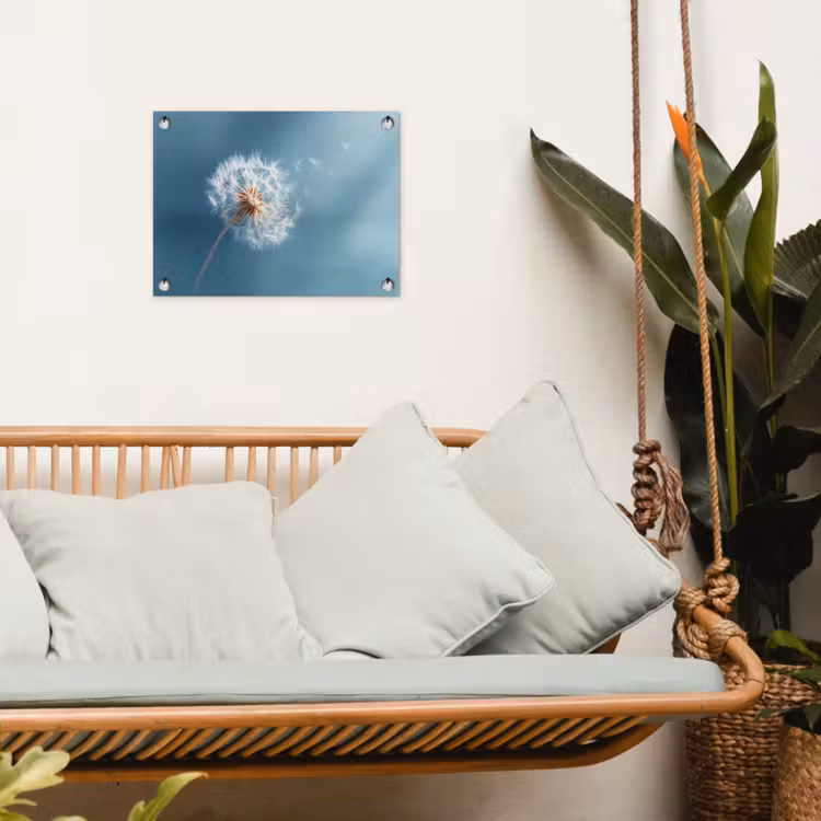 Tuinposter - Paardenbloem - Wind - Blauw — 5