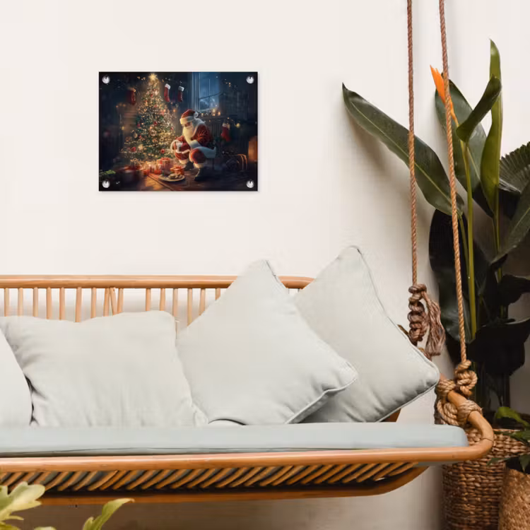 Tuinposter - Kerstman - Haard - Donker — 5