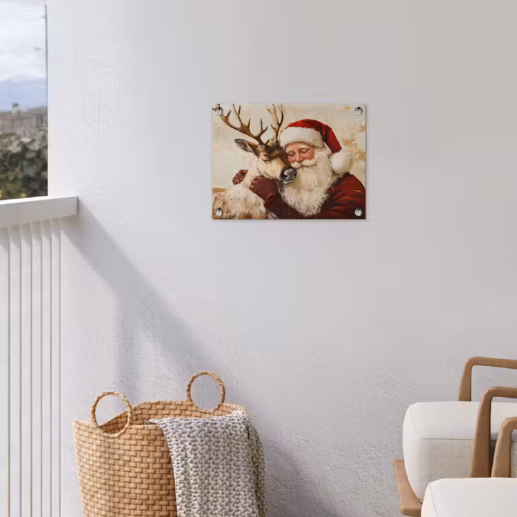 Tuinposter - Kerstman - Rendier - Kerst - Christmas — 3