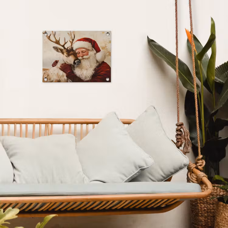 Tuinposter - Kerstman - Rendier - Kerst - Christmas — 5