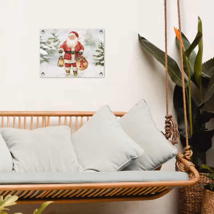 Tuinposter - Kerstman- Winter - Sneeuw - Wit - Rood — 5
