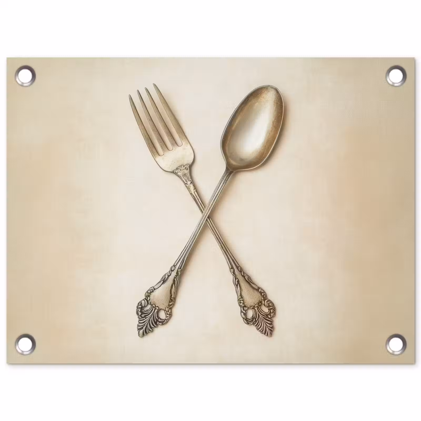 Tuinposter - Beige - Vintage - Bestek — 1