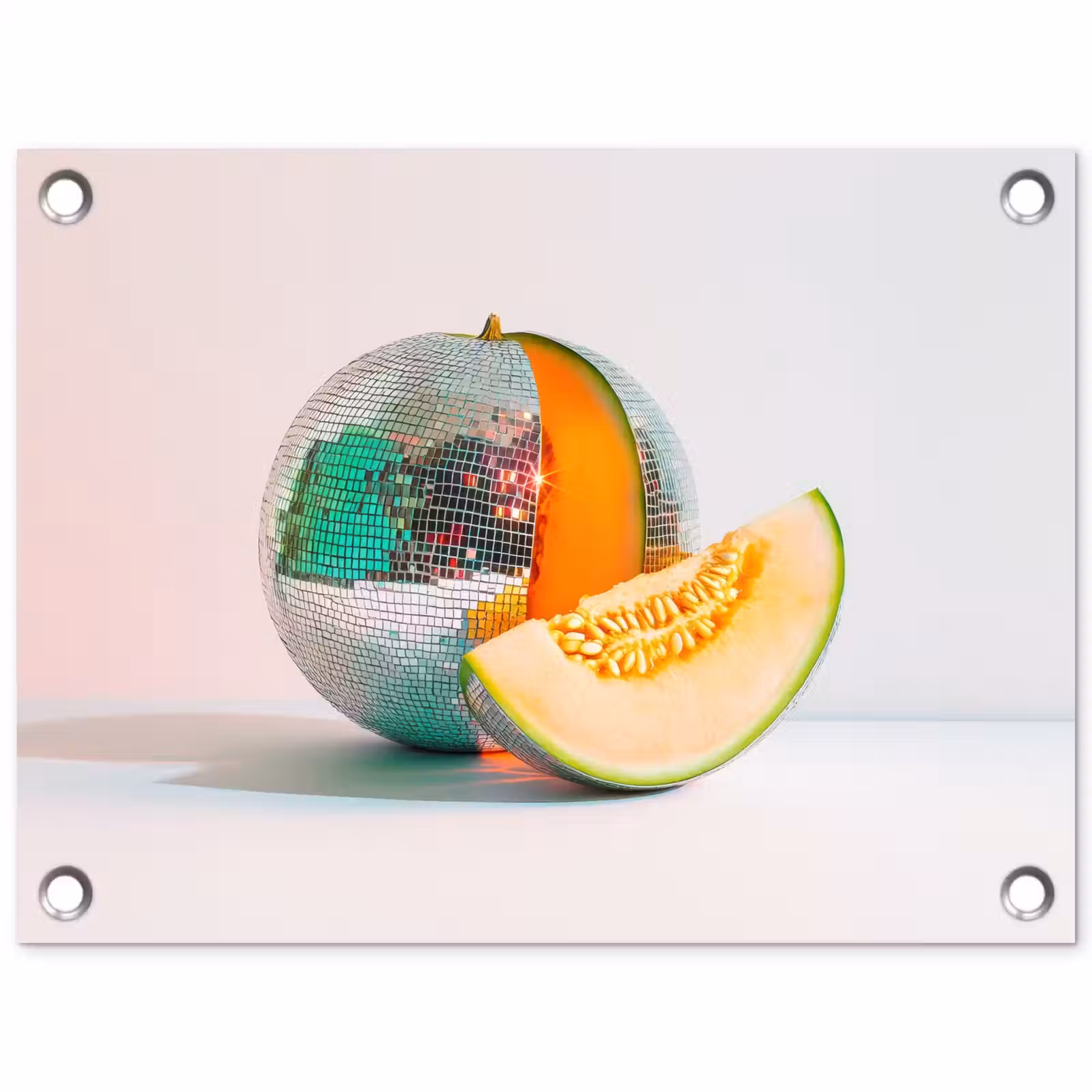 Tuinposter - Disco - Discobal - Meloen - Pastel — 1
