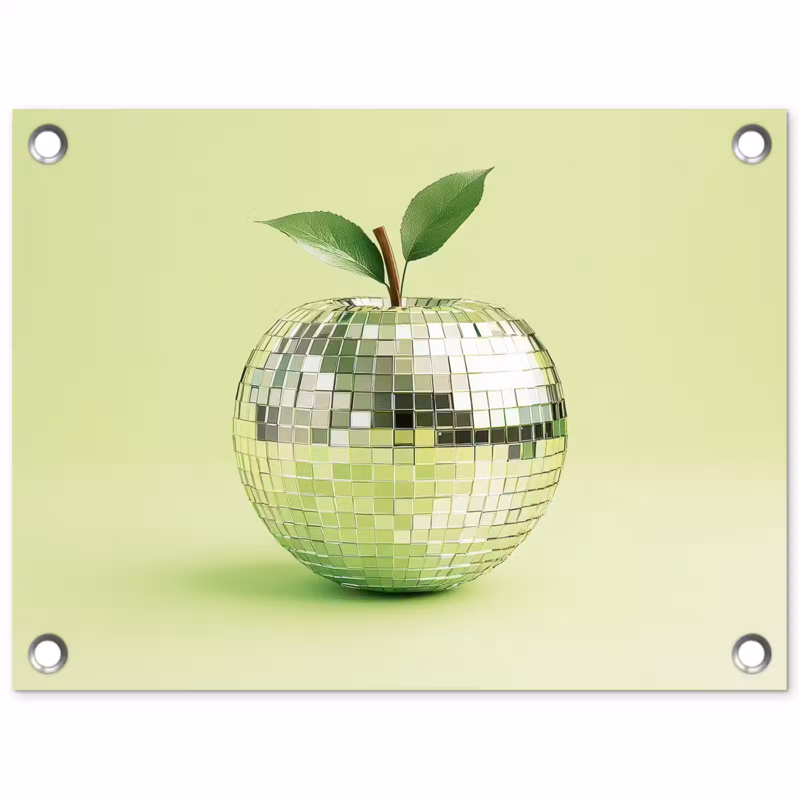 Tuinposter - Groen - Disco - Decoratie - Appel — 1