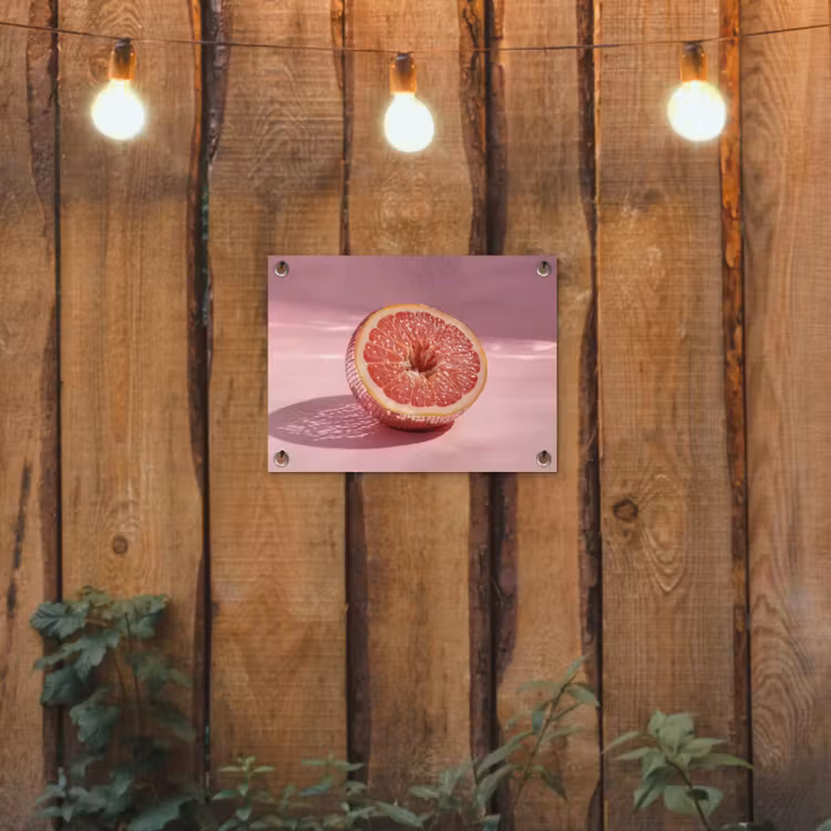 Tuinposter - Grapefruit - Roze - Disco - Shiny — 2