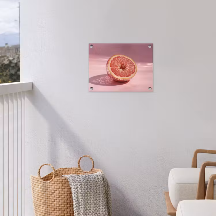 Tuinposter - Grapefruit - Roze - Disco - Shiny — 3