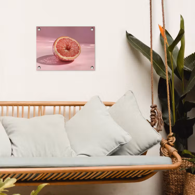 Tuinposter - Grapefruit - Roze - Disco - Shiny — 5