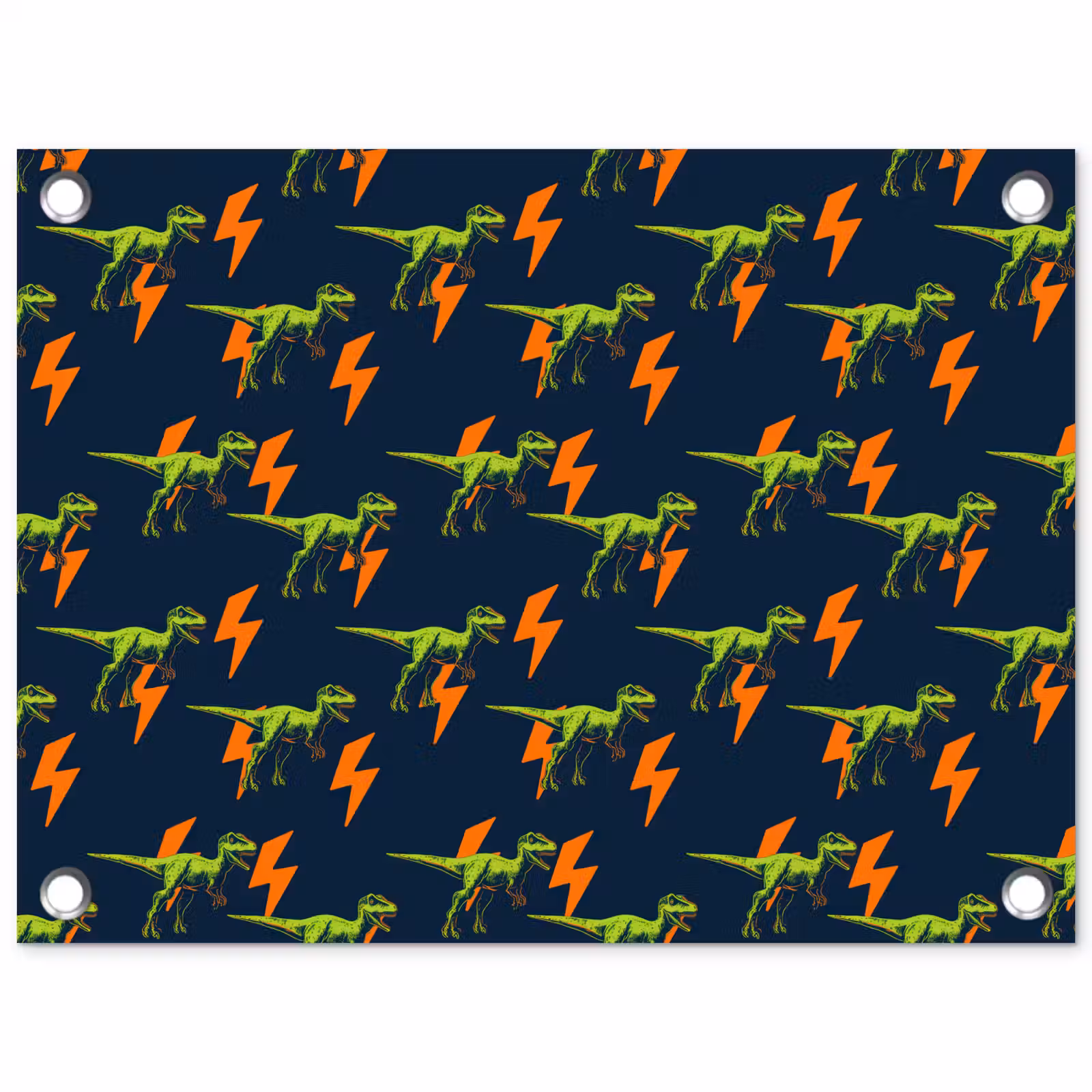 Tuinposter - Bliksemschichten - Oranje - Dinosaurussen — 1