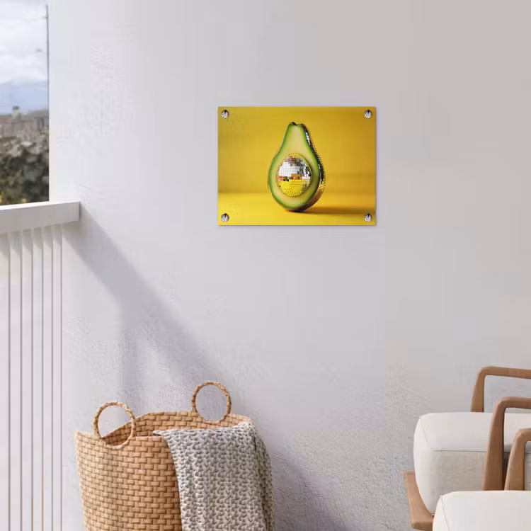 Tuinposter - Avocado - Discobal - Geel - Glitter — 3