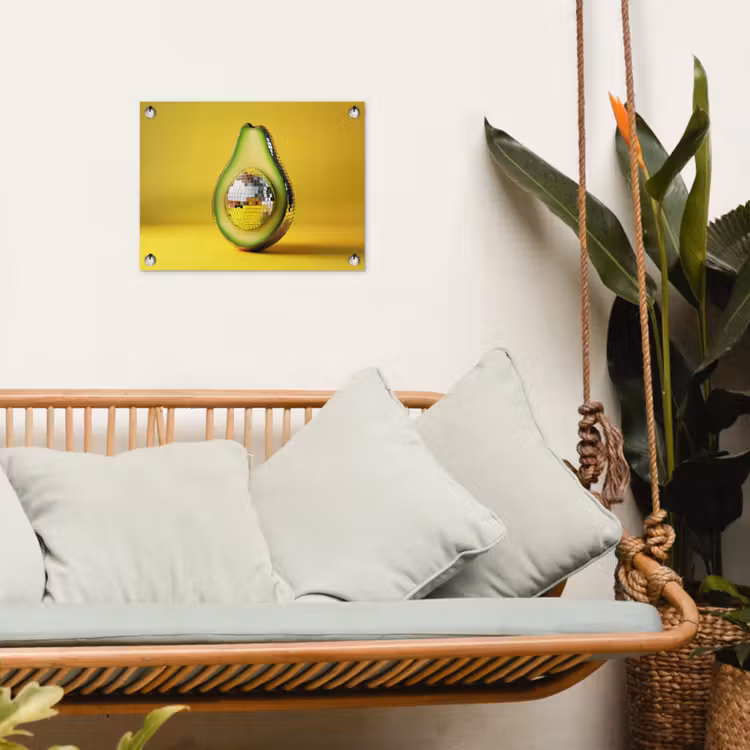 Tuinposter - Avocado - Discobal - Geel - Glitter — 5