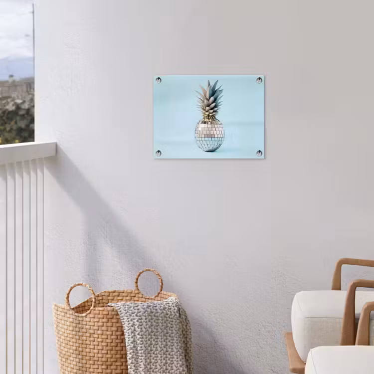 Tuinposter - Blauw - Ananas - Disco - Discobal — 3