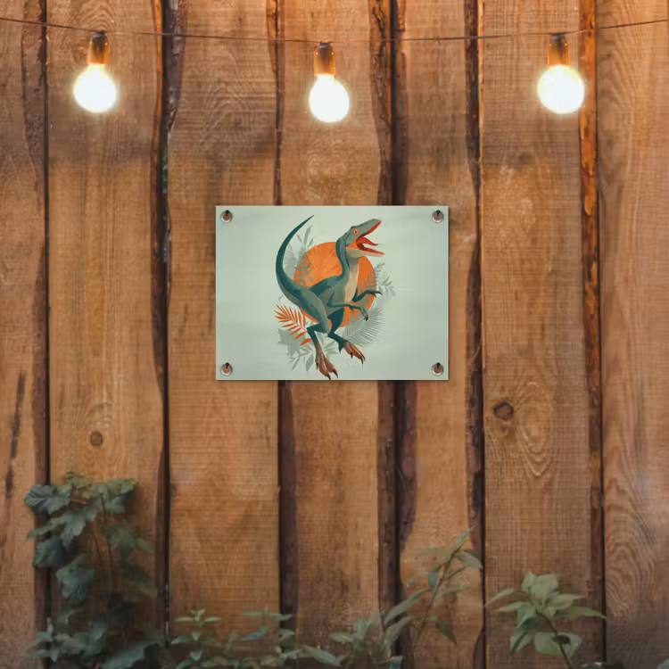 Tuinposter - Dino - Bladeren - Grafisch - Groen — 2