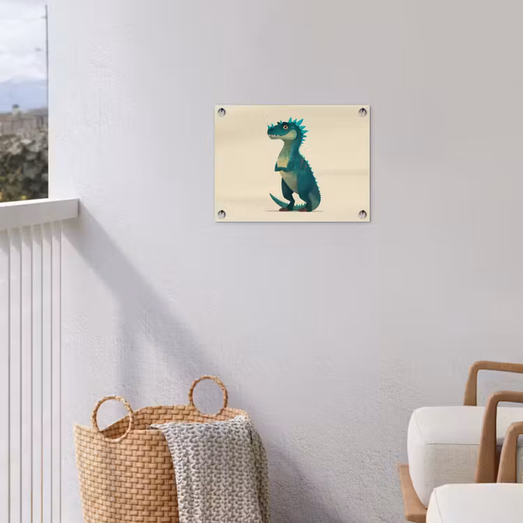 Tuinposter - Dinosaurus - Turquoise - Stekels — 3