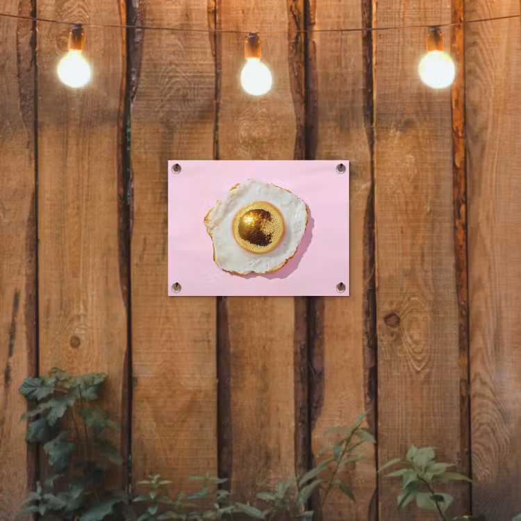 Tuinposter - Ei - Disco - Ontbijt - Glitter — 2