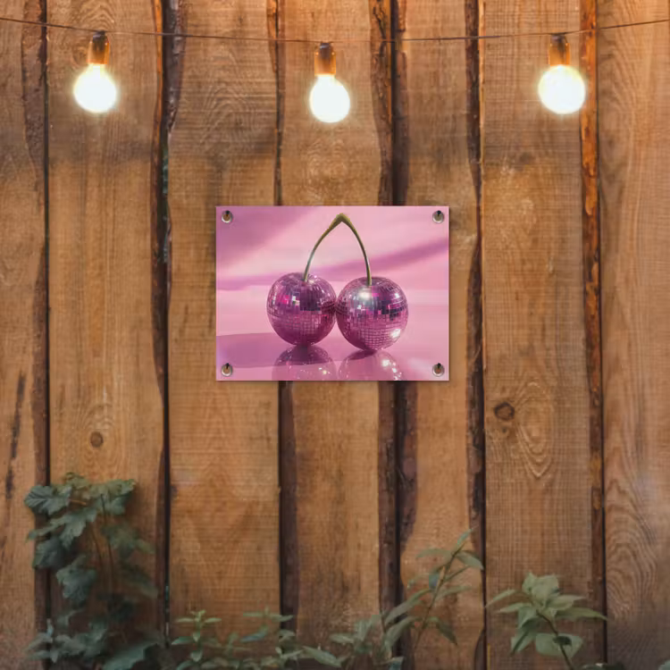 Tuinposter - Glitter - Discobol - Roze - Kersen — 2