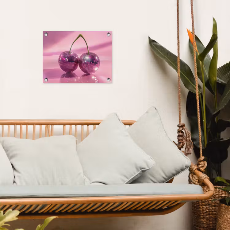 Tuinposter - Glitter - Discobol - Roze - Kersen — 5