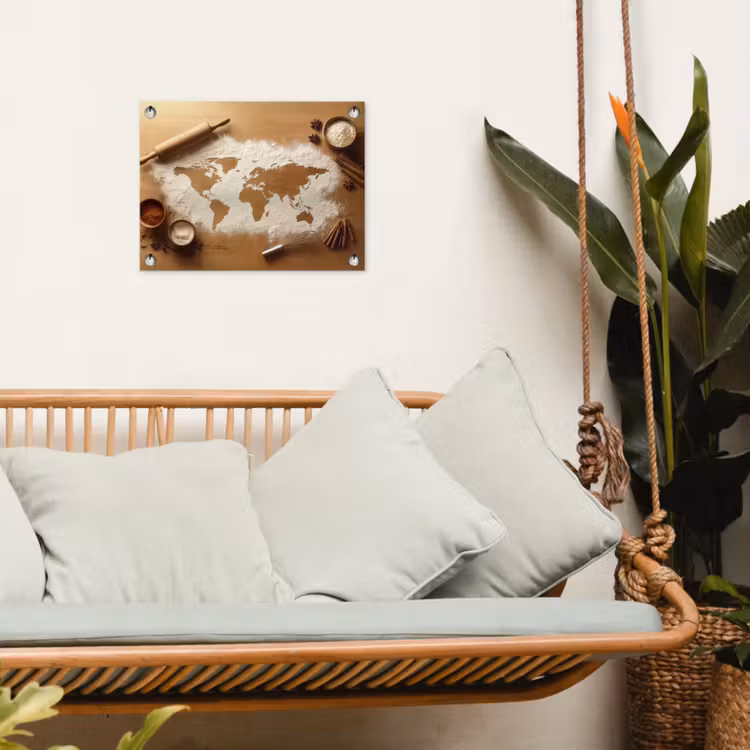 Tuinposter - Hout - Wereldkaart - Bakken - Keuken — 5