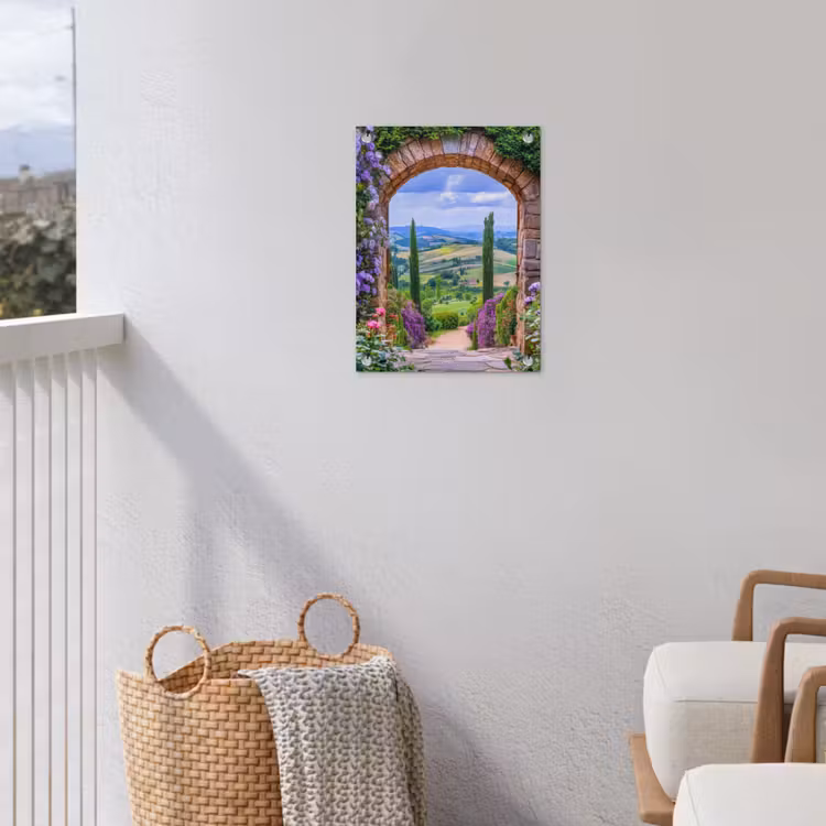 Tuinposter - Doorkijk - Toscane - Landschap - Poort — 3