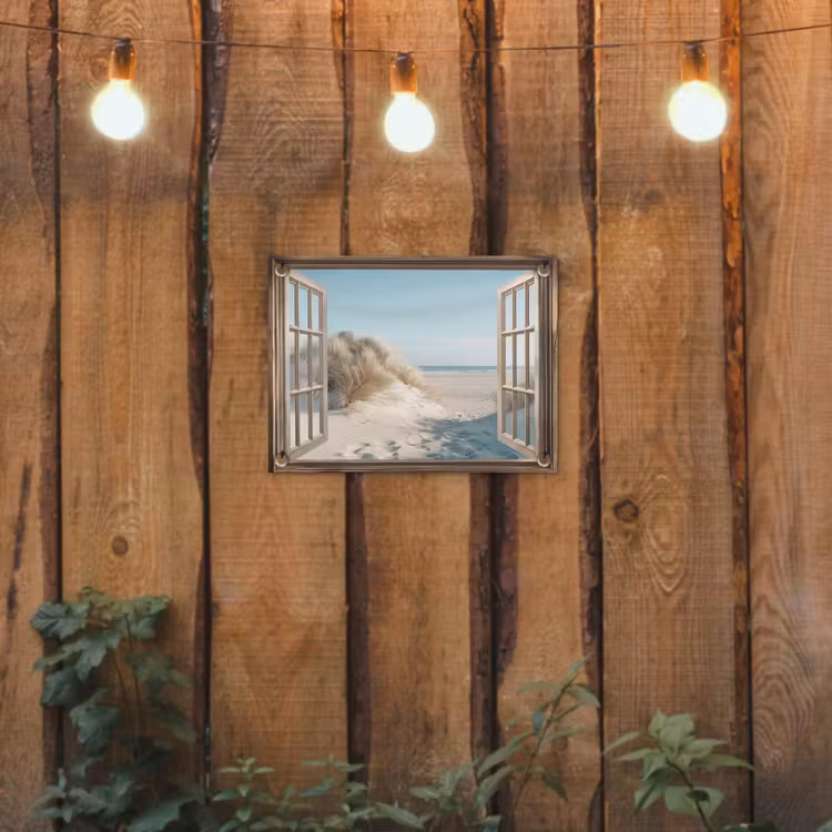 Tuinposter - Doorkijk - Helmgras - Duinen - Zee - Landschap — 2