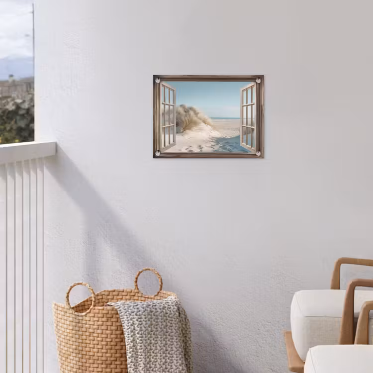 Tuinposter - Doorkijk - Helmgras - Duinen - Zee - Landschap — 3
