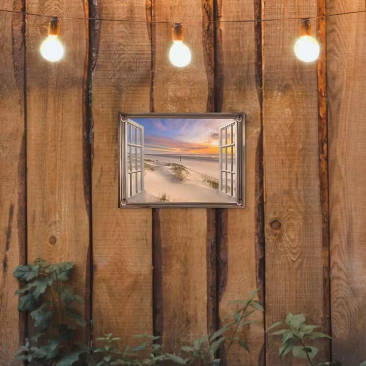 Tuinposter - Doorkijk - Strand - Duinen - Natuur - Landschap — 2