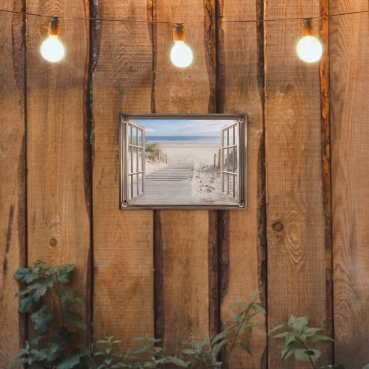 Tuinposter - Doorkijk - Strand - Duinen - Pad - Landschap — 2
