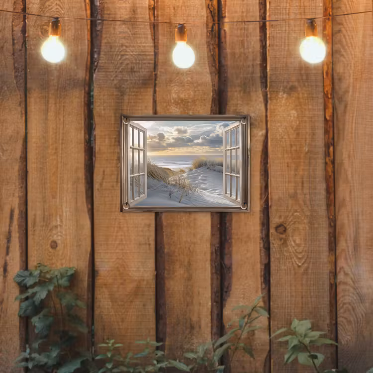 Tuinposter - Doorkijk - Strand - Duinen - Zee - Natuur — 2