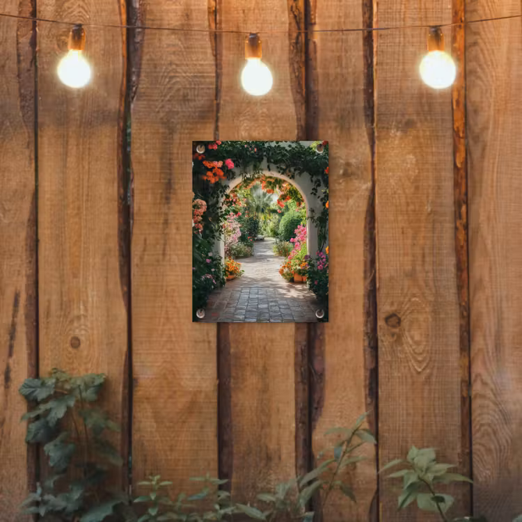 Tuinposter - Doorkijk - Bloemen - Natuur - Bloementuin — 2