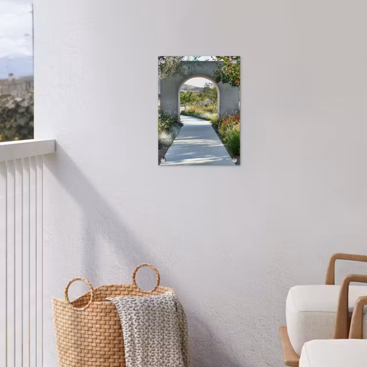 Tuinposter - Doorkijk - Pad - Beton - Landschap — 3