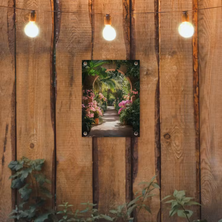 Tuinposter - Doorkijk - Tropisch - Bloemen - Natuur — 2
